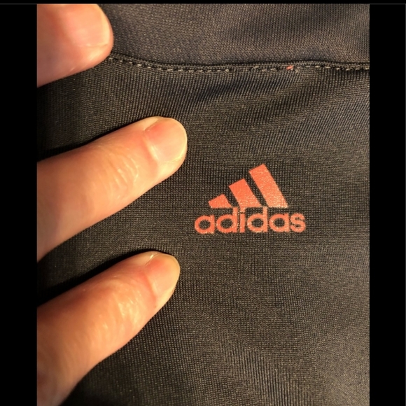 Adidas Gray & Peach ClimaCool Capri Athletic/Yoga Pants with Back Slits … - Picture 2 of 9